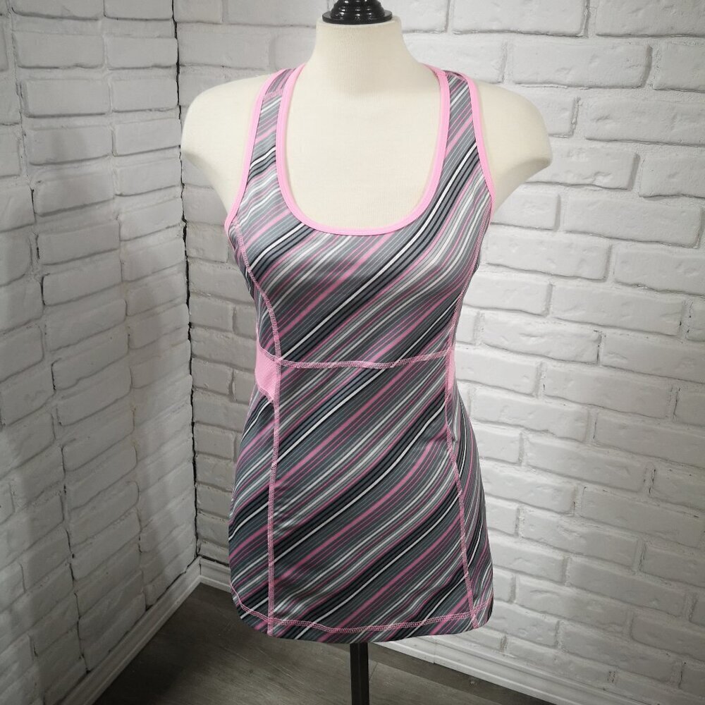 2 / $30.00 - Tek Gear Ladies Size Large Pink Grey Black Racer Back Exercise Top